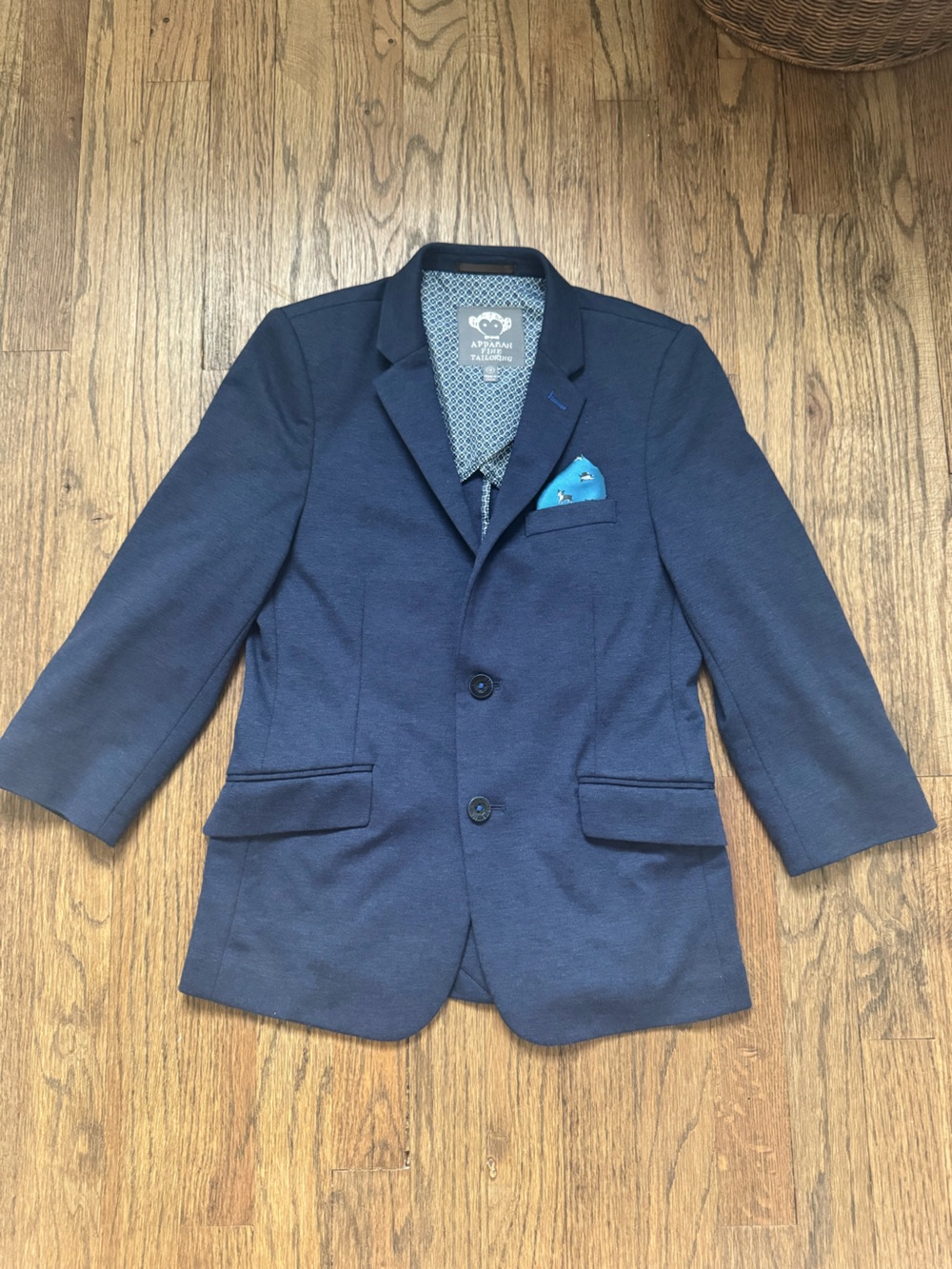 Appaman Fine Tailoring Navy Boys Blazer with Pocket Square